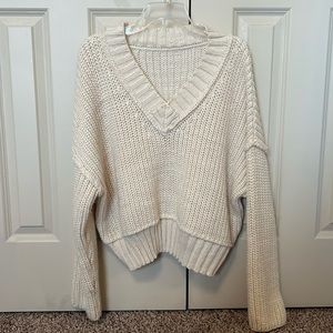 Cropped knit sweater
